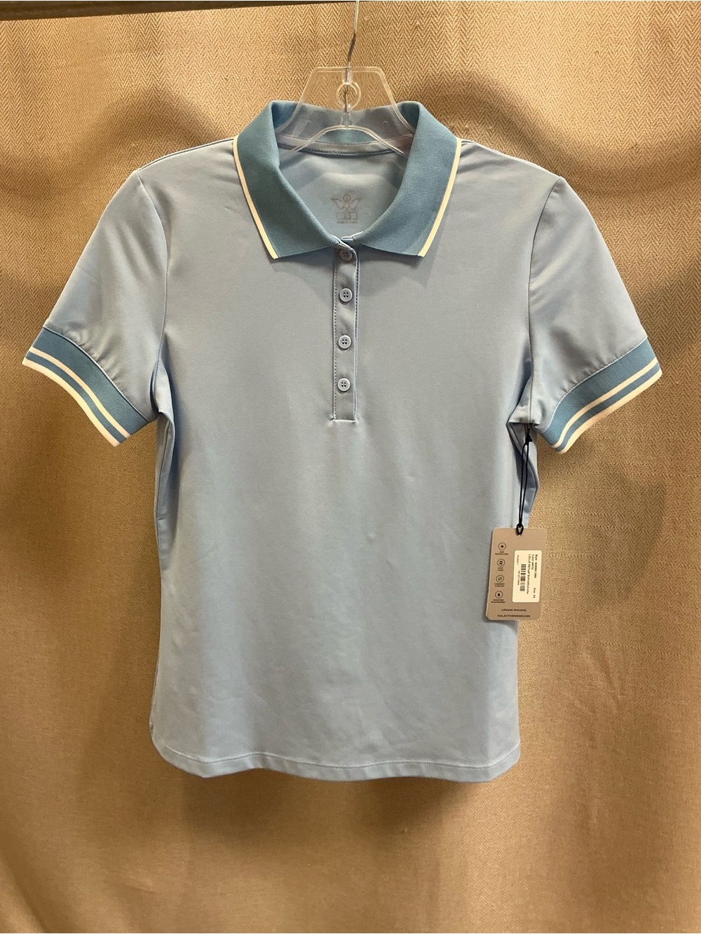 Tail Lollie Short Sleeve Button Polo Artic Blue